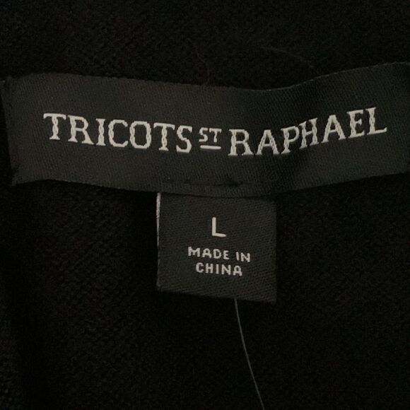NWT Tricots St. Raphael Black Quarter Zip Sweater - L - Picture 7 of 9